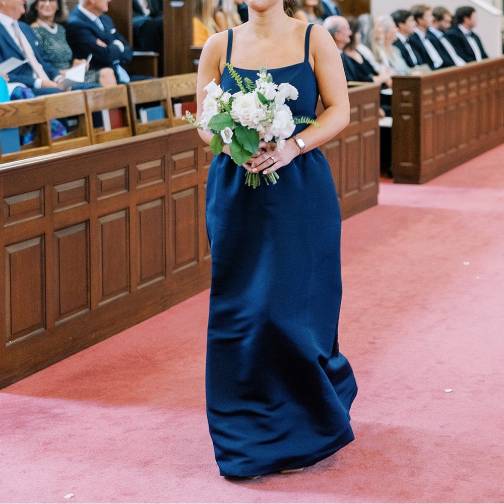 Amsale Ever Dress in Navy - Picture 3 of 4